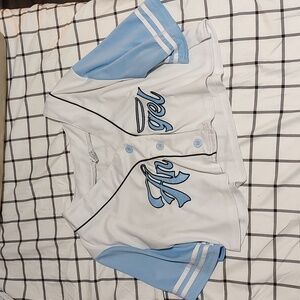 Angel baseball jersey crop top size xl worn once